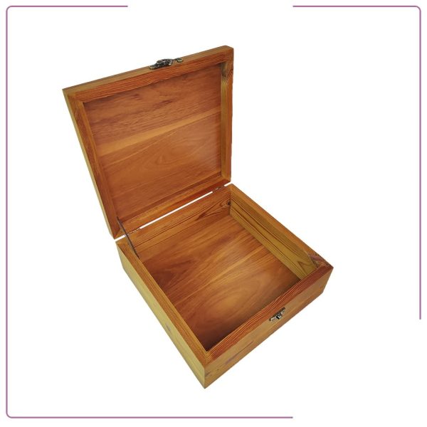 Handmade wooden gift box with the best patterned velvet top